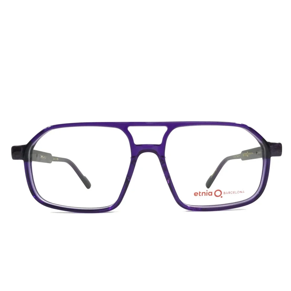 Etnia Barcelona Eyeglasses Frames SYKO PU Purple Aviator Full Rim 54-16-138